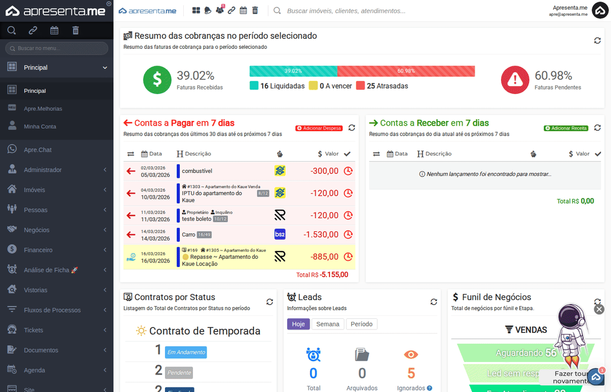 GIF de navegação até Renovar contrato
