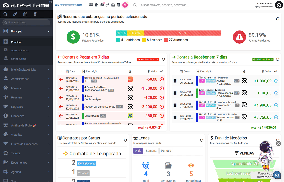 Navegação até o módulo de Webhooks