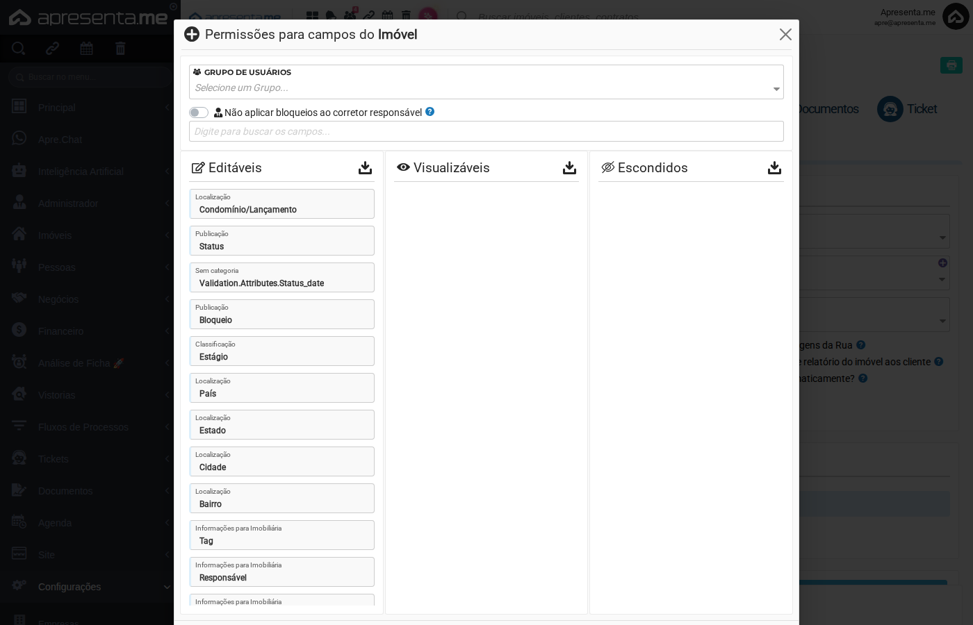 Formulário de cadastro de regra de título