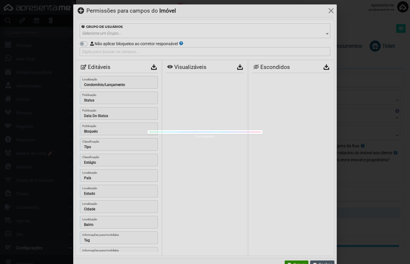 Chave de ativação da referência automática para a chave do imóvel