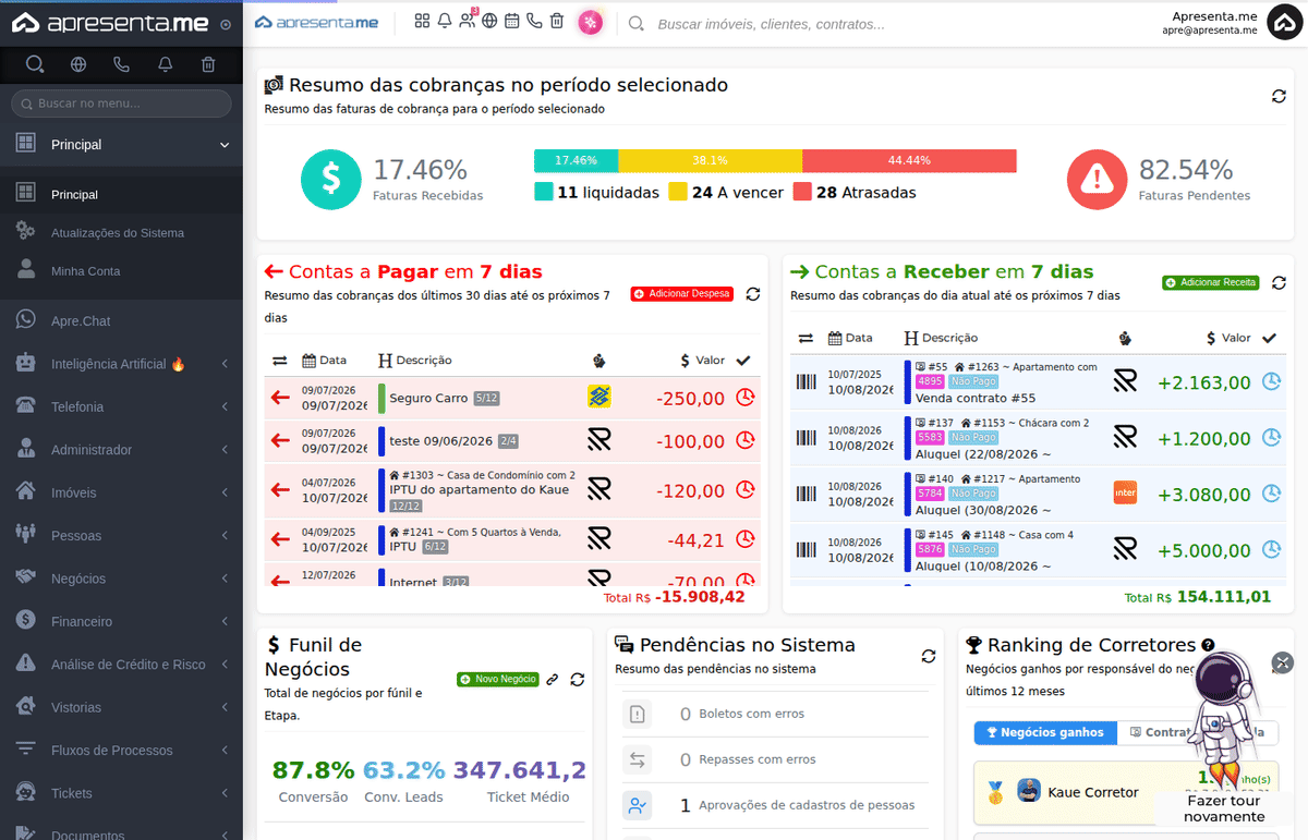 Navegação até a rotina Agendas