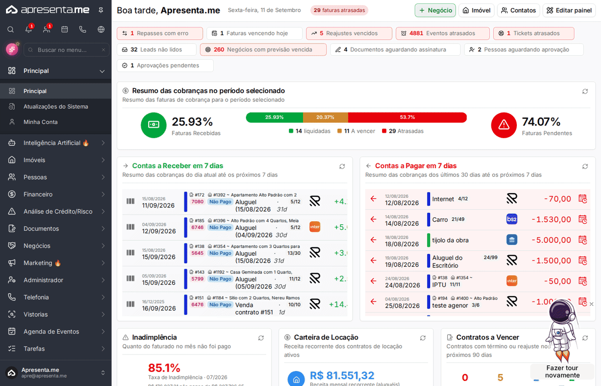Navegação até o Gerenciador de Arquivos