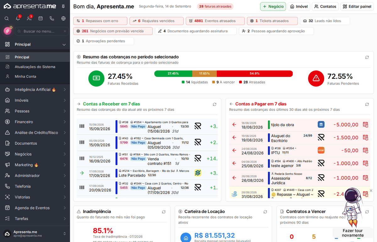 Navegação até o módulo de Formulários Dinâmicos