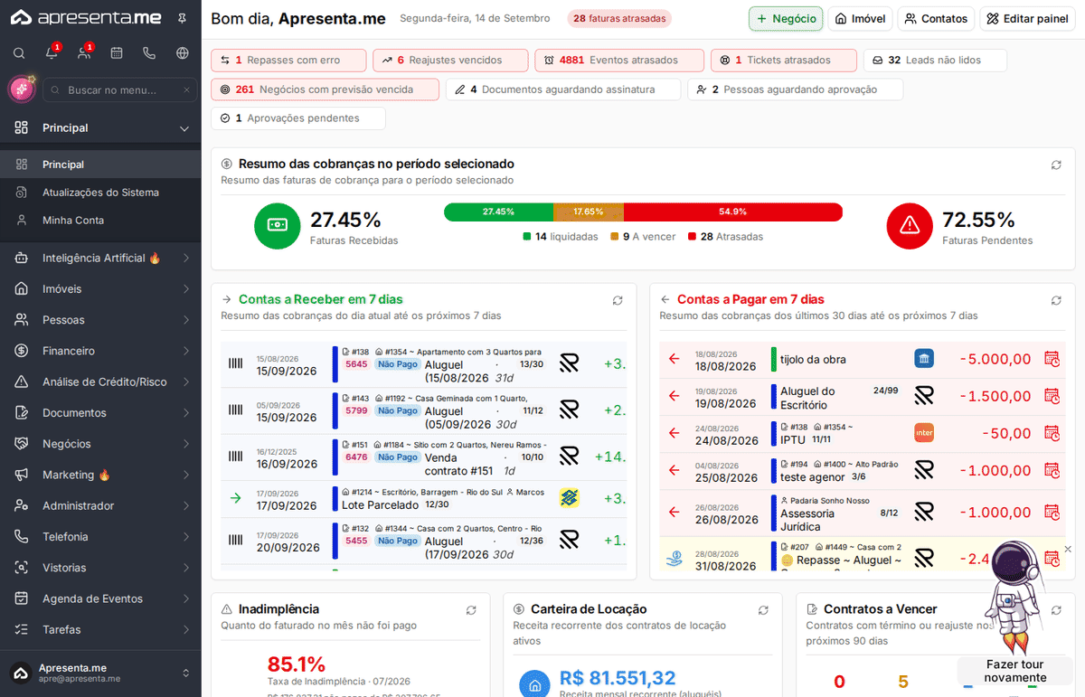 Navegação até Configurações Gerais