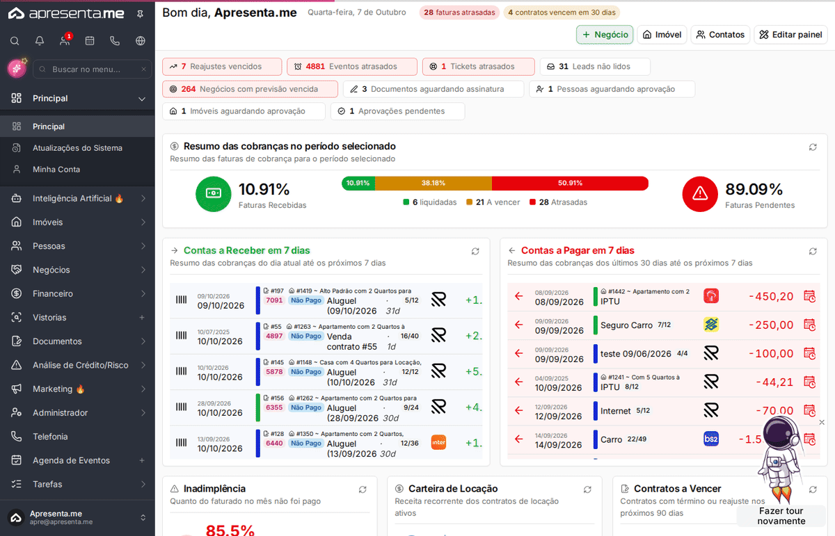 Navegação até a importação Blow